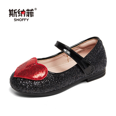 

Snaf childrens shoes girls shoes new princess shoes casual shoes tide children Korean version of the single shoes 18850 black 29