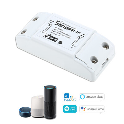 

SONOFF RF Wifi Switch RF 433MHz Works with Alexa for Google Home 10A2200W Wireless Switch with Timing Function Remote Controller