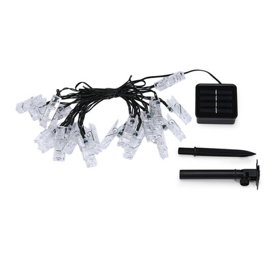 

SS - 27 Solar Powered Waterproof Clip Shape String Lamp Home Yard Party Christmas Decoration