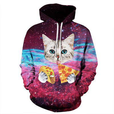 

3D Wholesale Hoodie Wolf Print Sweatshirts Chic Pullover Men Women Top Tee With Pocket 3D Printing Hooide
