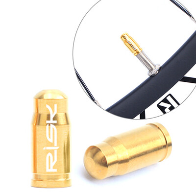 

RISK 2PCS Schrader Presta Valve Caps Ultralight Anodized Machined Titanium Alloy Bicycle Bike Tire Valve Caps Dust Covers