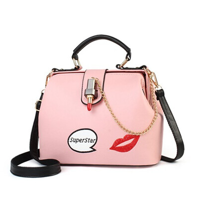 

The new springsummer 2019 women bag suture Boston bag PU Leather women handbag Fashion Messenger Bag Motorcycle Crossbody Bags