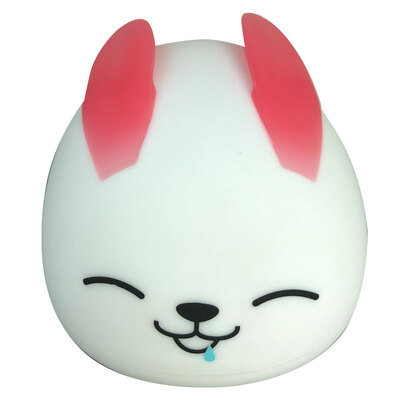 

Night Light For Kids Soft Rabbit Silicone Baby Nursery Lamp Tap Control 7 Colors Breathing Light Nightlight For Baby Toddlers Bedr