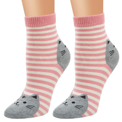 

12 Pair Novelty Cute Kitten Pattern Casual Design Adult Unisex Funny Sock for Autumn&Winter