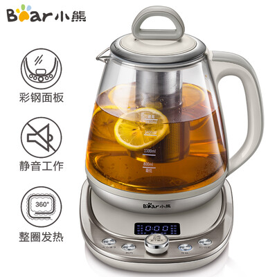 

Bear Bear Health Pot 18  Multi-function Kettle Electric Kettle Cooking Teapot with Filter Flower Teapot Automatic Knob Glass Electric Kettle Kettle YSH-C18H5