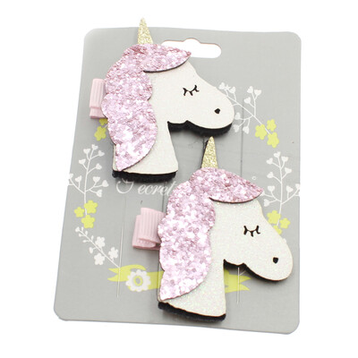 

Cartoon Animal Hair Clip Kid Lovely Glitter Unicorn Hairpin Children Cute Hairgrip Hair Accessories Gift