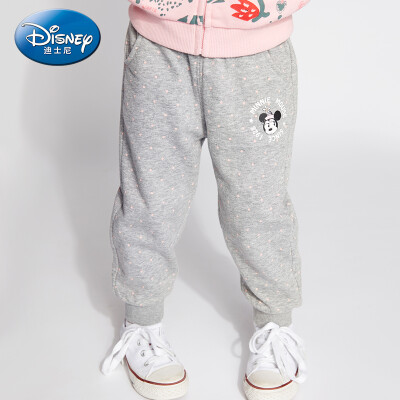 

Disney Disney self-employed childrens clothing girls childrens knit leggings casual sports pants 2019 spring&summer new DA9168E4E01 medium gray powder point 80