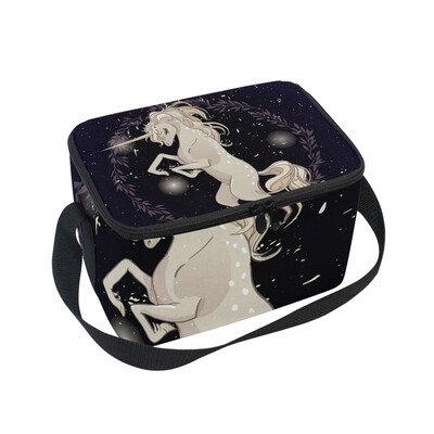 

ALAZA Lunch Box Magic Unicorn Insulated Lunch Bag Large Cooler Tote Bagfor Men Women