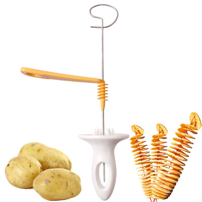 

String Rotate Potato Slicer Stainless Steel Plastic Twisted Slice Cutter