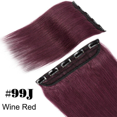 

100 Remy Double Weft Clip in Hair Extensions Human Hair 16-22 inch 34 Full Head 1 piece 5 clips Smooth Silky Straight for Women