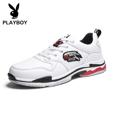 

Playboy PLAYBOY Korean sports running casual shoes mens low to help lightweight non-slip DS85237 white 43