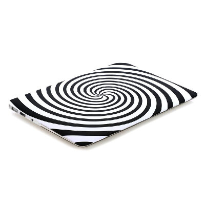 

Ultra Thin Light Weight Black White Zebra Circle Spiral Pattern Laptop Hard Case Shell Cover for Apple Macbook Air 13 133in