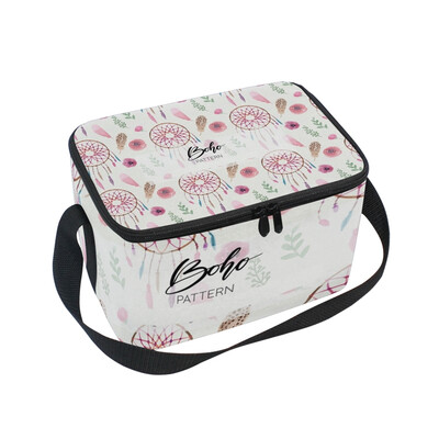 

ALAZA Lunch Box Insulated Lunch Bag Large Cooler Boho Dreamcatcher Tote Bag
