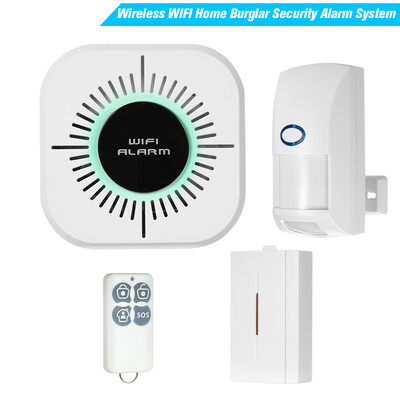

Wireless WIFI Home Burglar Security Alarm System 25KG Pet Immune PIR Motion Sensor Detector Kit Smart Phone App Remote Control 433