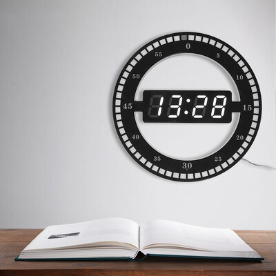 

Circular Photoreceptive LED Digital Wall Clock Home Decoration