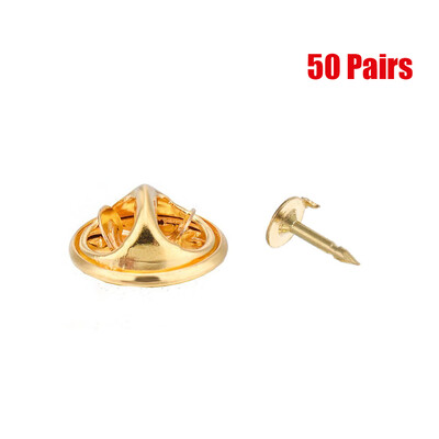 

50 Pairs Clutch Back Tie Tacks Pin Backs with Blank Pins for DIY Crafts Making Badge Insignia Jewelry Making