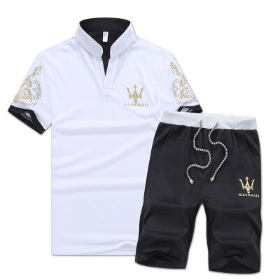 

Mens New 2 Pieces Casual Suit Fashion Unisex Polo ShirtsShorts Leisure Suit for Men And Women M-4XL 228