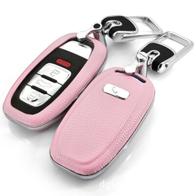 

Car Accessories For Audi A4LA6LQ5A8A5A7S5 S7 Top Layer Leather Car Key Case Car Key Cover Shell Car Keychain