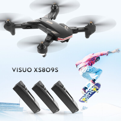 

VISUO XS809S 20MP wide angle camera three battery Wide Angle Camera Wifi FPV Foldable Drone One Key Return Altitude Hold G-sensor