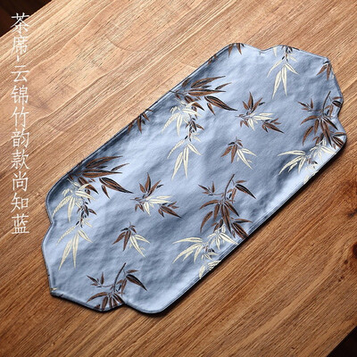 

Nanjing Yunjin Brocade Royal Pattern Teapot Placemat Chinese Gongfu Tea Ceremony Grey Bamboo