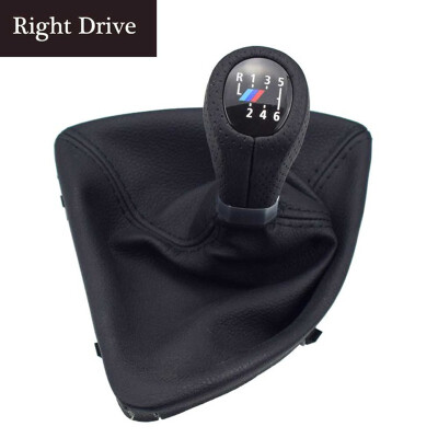 

5 Speed 6 Speed Gear Shift Knob Lever With Boot Cover Stick for BMW E87 E90 E92 X1 Accessories Left Drive With  Logo