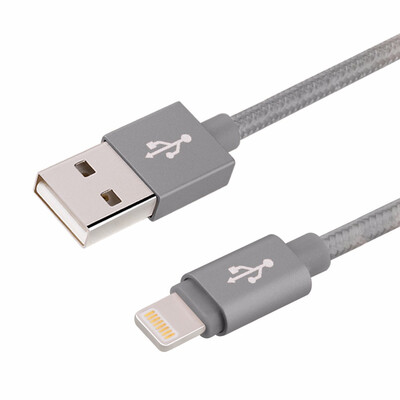 

iPhone Cable 1Pack Nylon Braided Syncing&Charging USB Cable with Ultra Compact Connector Head for for iPhone iPad