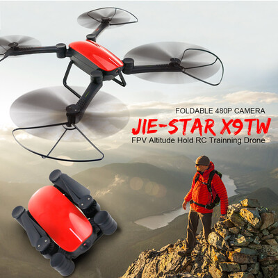 

JIE-STAR X9TW Foldable 480P Camera Wifi FPV Drone Altitude Hold RC Training Quadcopter