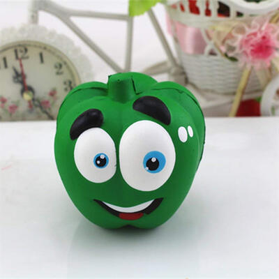 

UpperX Squishies kawaii pepper smile slowly rising charm soft toy anti-pressure squeeze mini Squishy toy pressure relief toy