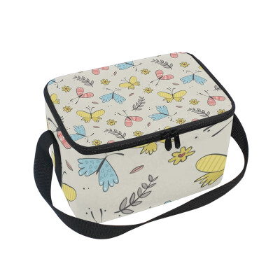 

ALAZA Lunch Box Insulated Colorful Butterfly Lunch Bag Large Cooler Tote Bagfor Men Women