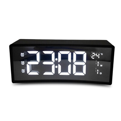 

3D Curved Surface Screen Floating LED Display Smart Alarm Electronic Clock