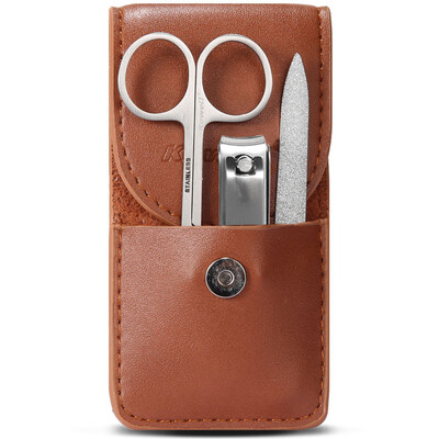

Korea Kowell Han Kewei nail clipper import stainless steel nail clippers personal care repair capacity combination 3 piece set KB303 brown