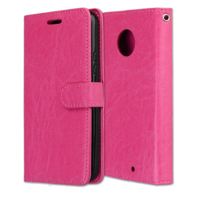 

MOONCASE Motorola Moto X4 3 Card Photo Frame Leather Case - Rose Red