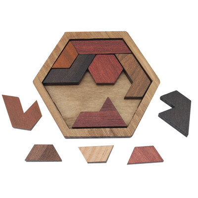 

Funny Puzzles Wood Geometric Abnormity Shape Puzzle Wooden Toy