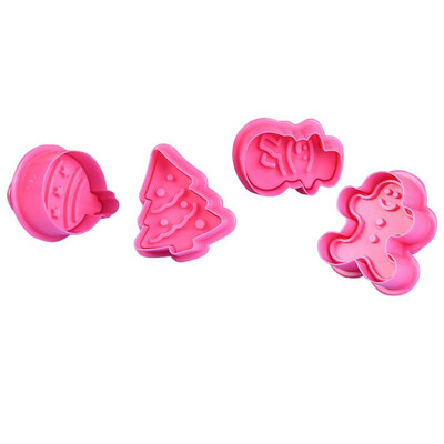 

Four-Piece Christmas Cake Spring Mould Baking DIY Biscuit Tool