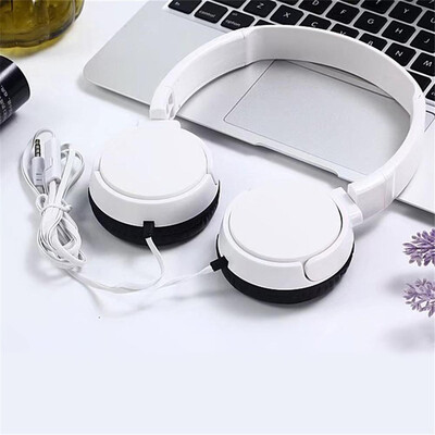 

J08 Folding Computer Headset Wired Earphone With Microphone Ecouteur For Smartphone Computer Laptop