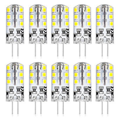 

10pcs 18 - 22W G4 Base 24 LED Lamp DC 12V Warm White Light Undimmable 360 Degrees Beam Angle