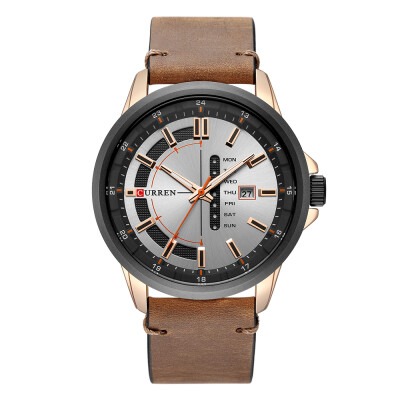 

Curren High Quality Watch Fashion Casual Business Men Leather Quartz Male Sports Wristwatches Relogio Masculino