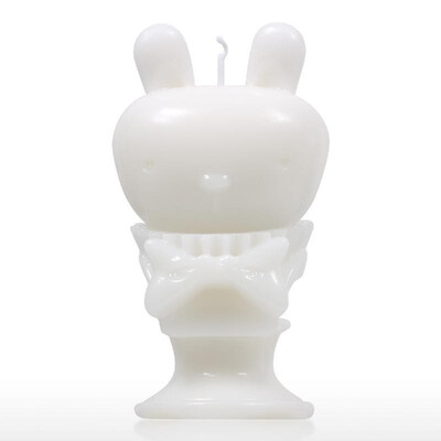 

Scented Candle - White Rabbit Animal Skeleton Decorative Aromatherapy Wax Natural Cotton Wick