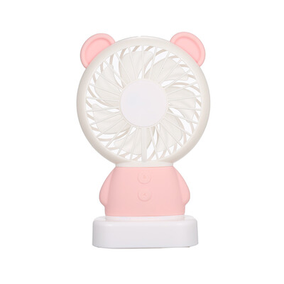 

Mini Handheld Cute&Adorable Fan USB Rechargeable Portable Necklace Desk Table Fan Multi-Color Light 2 Speeds Standing Base Lan