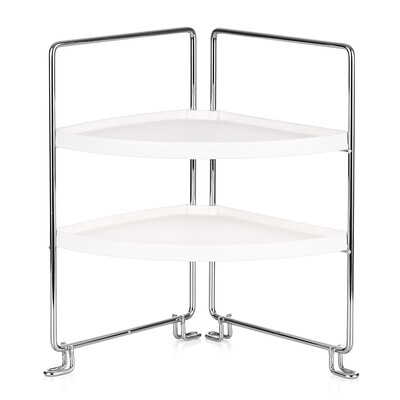 

2-Tier Corner Freestanding Stackable Organizer Shelf for Kitchen Bathroom Countertop or Cabinet Storage Rack
