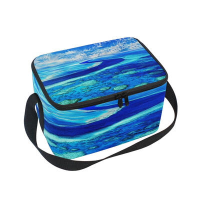 

ALAZA Lunch Box Insulated Lunch Bag Large Cooler Tote Bag Earth Scenic for Men Women Girls Boys