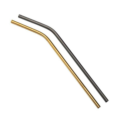 

4pcs Multicolor Reusable Stainless Steel Straws Eco-friendly Bent Straw Drinking Metal Straws Random Color