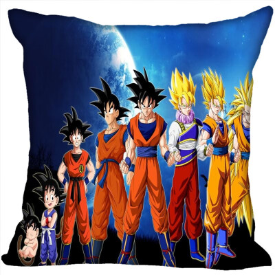 

Dragon Ball Z Pillow Cover Bedroom Home Office Decorative Pillowcase Square Zipper Pillow Cases Satin Fabric No Fade