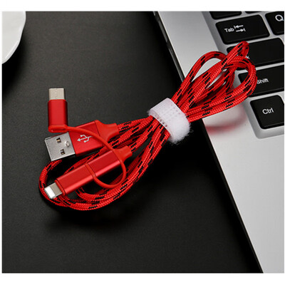 

3-in-1 USB cable Micro USB Lightning Type-C10m