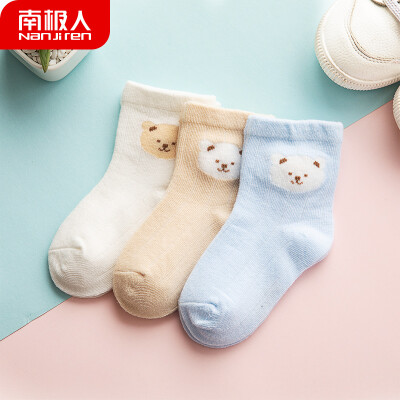

Antarctic Nanjiren baby socks baby four seasons socks spring&autumn socks newborn children small socks boys socks 3 pairs of cartoon bear
