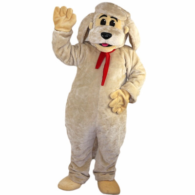 

LangtengBeige Dog Mascot Cartoon Costume Cosplay Party Halloween Christmas Festival Performance