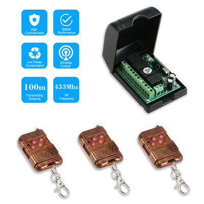 

Smart Home 433Mhz RF DC 12V 4CH Learning Code Wireless Remote Control Switch Relay Receiver Transmitter Universal Remote Switch Sy