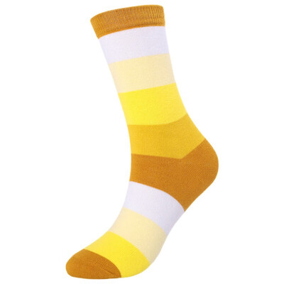 

LifeWheel Women &Men Colorful Funky Cotton Striped Pattern Long Dress Crew Socks For Thick Autumn Winter Business Casual