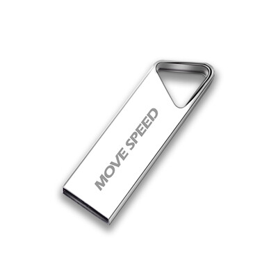 

Speed ​​MOVE SPEED 64GB U disk USB20 Iron triangle series silver waterproof portable lightweight metal mini car computer dual-use USB flash drive