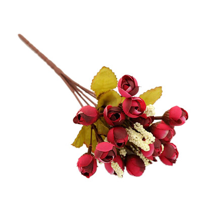 

15Pcs Rose Buds Simulation Star Bracts Bouquet Silk Artificial Flowers Decorative Room Garden Hotel Wedding Scene Layout Buds